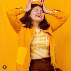 Big Bud Press Coastliner Full Zip Colorblock Jacket XXS in Yellow Mustard Gold